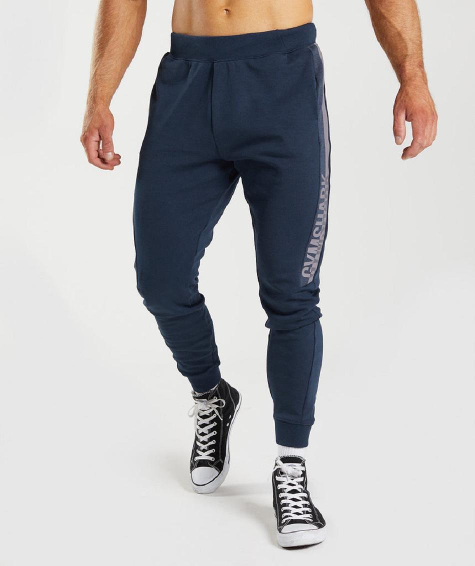 Pantalones Jogger Gymshark Bold React Hombre Azul Marino | CO 3752CTV